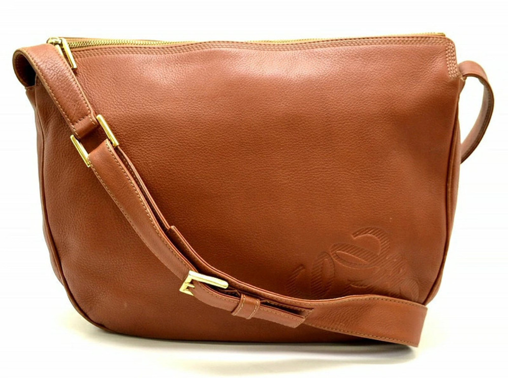 Loewe Leather Crossbody Bag Brown